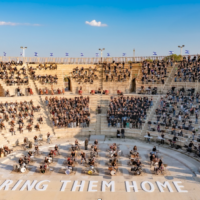 From the production and recording of 'Homeland Concert,' created in support of the Hamas hostages taken captive on October 7, 2023 (Courtesy)