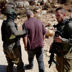 We were interviewing a Palestinian farmer. Then the drone and soldiers appeared