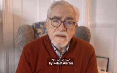 Actor Brian Cox reading a poem by Palestinian writer Refaat Alareer on social media platform X. (Screenshot, X: Used in accordance with Clause 27a of the Copyright Law)