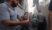 People fleeing after Israeli airstrikes on the Maghazi refugee camp in central Gaza last month.