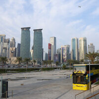 A general view of Doha on December 24, 2023. (KARIM JAAFAR / AFP)