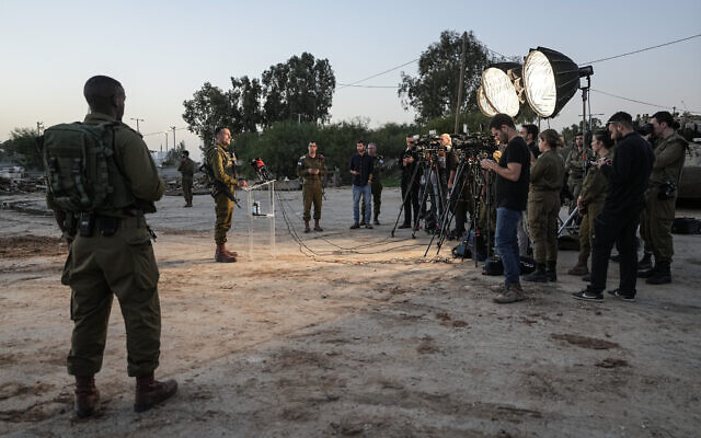 IDF Chief of Staff Herzi Halevi gives a statement to the media at an army base in southern Israel, December 26, 2023. (Flash90)