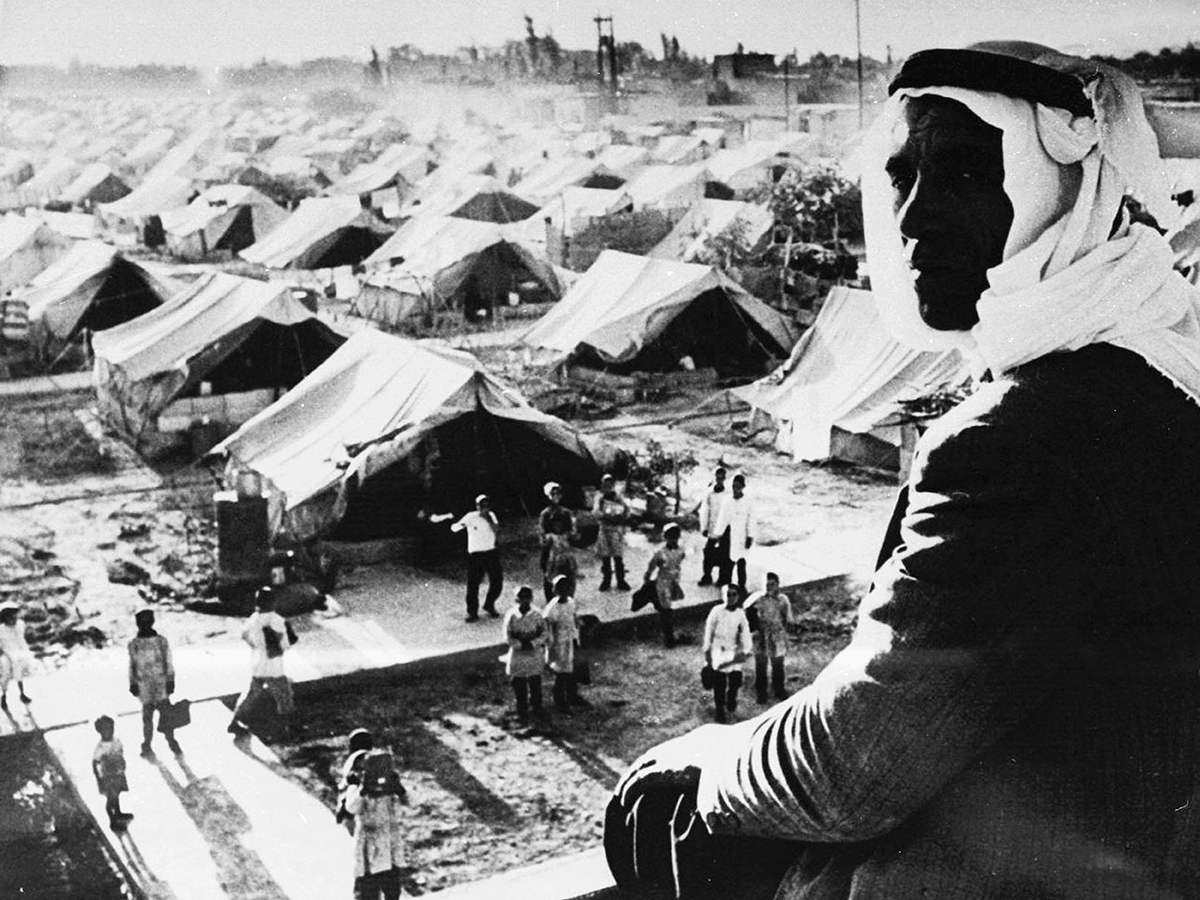 A refugee camp in the Jordan Valley for Palestinians driven from their homes by Israeli forces, 1948. Photo&nbsp;by Pictures From History/Universal Images Group via Getty Images.&nbsp;