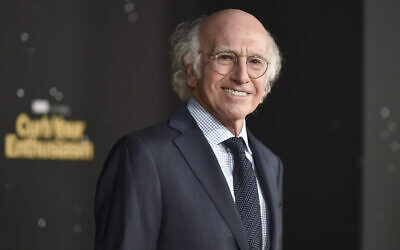 Larry David arrives at the premiere of "Curb Your Enthusiasm" on Tuesday, Oct. 19, 2021, at Paramount Studios in Los Angeles. (Richard Shotwell/Invision/AP)