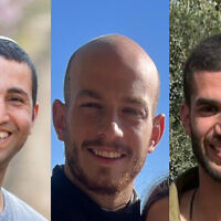 L-R: Master Sgt. (res.) Maor Lavi, Cpt. (res.) Shaul Greenglick, Cpt. Shay Shamriz. (Israel Defense Forces)